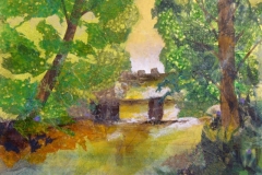 By the Weir,  Roxsane,  Chigiri-e,  22"x30"