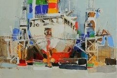 Harbour II,  Oil on Canvas,  80cm x 90cm