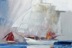 Sailing on the Waves II,  Oil on Canvas,  60cm x 60cm