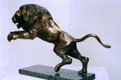 Lion,  Bronze/ Marble,  30cm x 47cm x 12cm